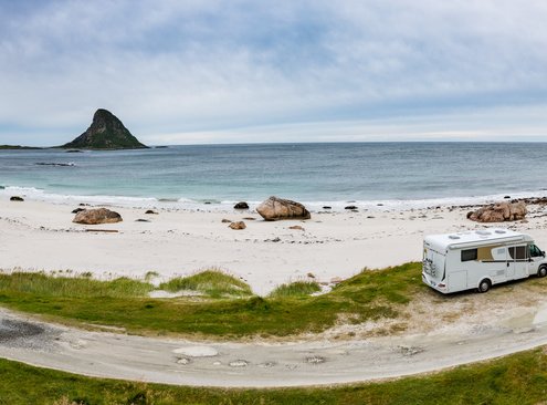 Camping in Norway, Bleik, Vesteralen